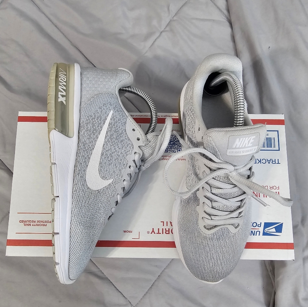 Nike Gray and White Athletic Shoes